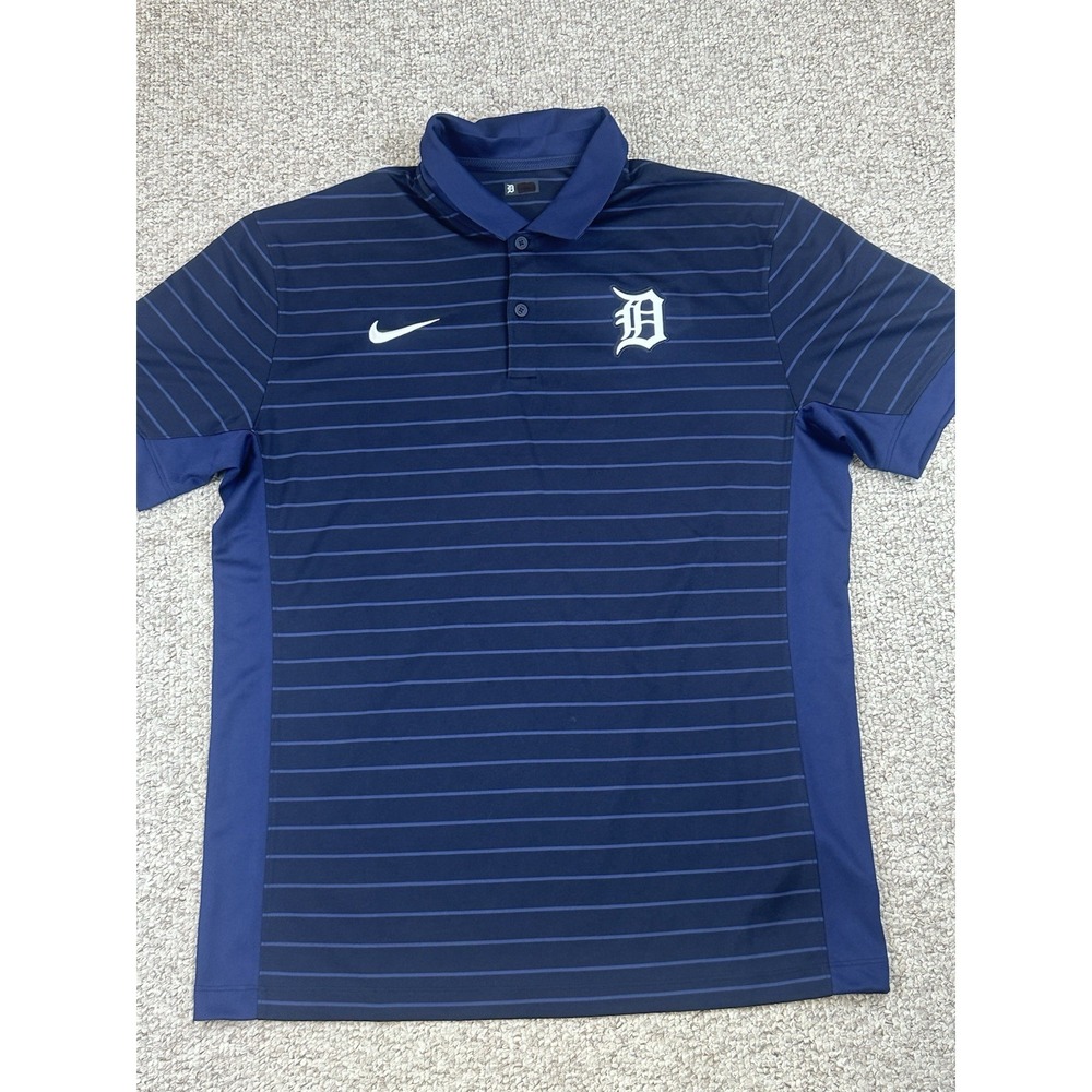 Nike Dri Fit Authentic Collection Detroit Tigers Men's Polo Shirt Size Medium